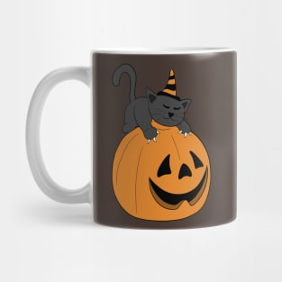 PUMPKIN BLACK CAT Mug